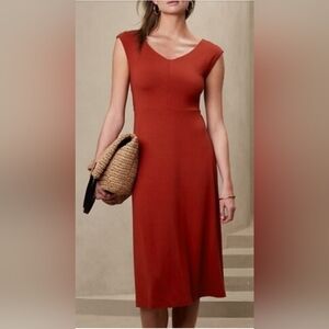 Banana Republic Rust Colored Backless Dress